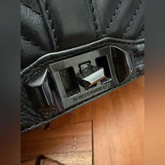 Rebecca Minkoff Chevron Quilted Jumbo Love Crossbody – Black “NWT - minor wear” - Picture 10 of 15